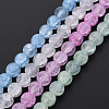 Crackle Glass Beads Strands GLAA-S192-D-007-1