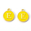 Golden Plated Alloy Enamel Charms ENAM-S118-09E-2