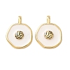 Brass Enamel Pendants KK-CJC12A6-01A-G-1