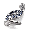 Eco-Friendly Brass Micro Pave Royal Blue Cubic Zirconia Pendants ZIRC-H106-01P-3