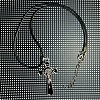 Vintage Religion Alloy Enamel Black Saint Benedict Medal Crucifix Cross Pendant Necklaces for Men Women ZV6035-5