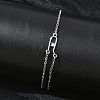 Brass Micro Pave Clear Cubic Zirconia Link Bracelets BJEW-E114-01E-P-1