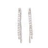 Rack Plating Brass Cubic Zirconia Earring Hooks KK-S374-05P-04-1