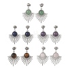 Natural Gemstone Stud Dangle Earrings EJEW-JE07269-02-2