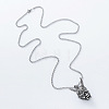 Punk Style 304 Stainless Steel Japanese Noh Mask Pendant Box Chain Necklaces for Men LS-MI4934-3