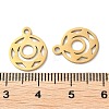 Ion Plating(IP) Chakra Theme 304 Stainless Steel Charms STAS-Q303-03G-3