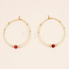 Bohemian Handmade Glass Beaded Hoop Earrings RN1446-3-1