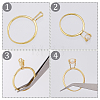 4Pcs 4 Styles Aluminium Alloy Finger Rings Components FIND-DC0003-13-3