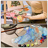 Plastic Watercolor Oil Palette AJEW-WH0696-656-7
