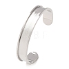 304 Stainless Steel Grooved Bangle Base SA-CBACA70-03P-4