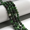 Faceted Round Natural Ruby in Zoisite Bead Strands G-F289-11-6mm-5