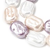 Electroplated Glass Shell Pearl Beads Strands BSHE-B009-F02-01-3