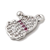 Christmas Brass Micro Pave Cubic Zirconia Charms KK-L258-04P-B01-2
