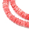Synthetic Coral Dyed Carved Beads Strands SHEL-G023-01A-3