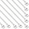 10Pcs 1.4MM Brass Cross/Rolo Chain Necklaces MAK-BBC0001-31P-1