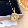 Brass Micro Pave Clear Cubic Zirconia Pendant Necklaces for Women WGF4498-05-1