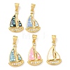 Brass Enamel Pendants KK-H534-05G-1