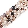 4 Strands 4 Sizes Natural Agate Round Beads Strands G-TA0001-25-8