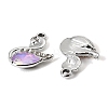 UV Plating Alloy Glass Pendants FIND-K032-35P-2