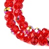 Electroplate Transparent Glass Beads Strands EGLA-A046-01B-08-2