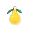 Fruit Alloy Enamel Pendants ENAM-P264-02F-G-2