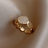 3Pcs Brass with Crystal Rhinestone Cuff Rings FS-WG8A782-01-5