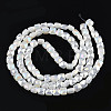 Electroplate Opaque Solid Color Glass Beads Strands EGLA-N002-43-01-2