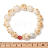 Cat Paw Shape Natural Bodhi Root & Carnelian & Synthetic Imperial Jasper Beaded Stretch Bracelets for Women BJEW-TA00732-4