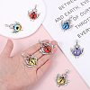 10Pcs 5 Colors Glass Pendants FIND-SZ0002-99-3