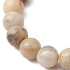 Round Natural Crazy Agate Beaded Stretch Bracelets for Women BJEW-JB11045-01-4