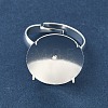 Adjustable Brass 4 Prong Ring Settings KK-K414-04B-S-2