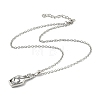 Alloy Resin Pendant Necklaces NJEW-B0003-01P-4