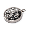 304 Stainless Steel Rhinestone Pendants STAS-S131-21P-2