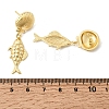 Brass Dangle Earrings EJEW-D352-06G-03-5