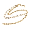 304 Stainless Steel Mixed Chain Y Tassel Necklaces for Women NJEW-Z111-04G-2