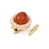Brass & Natural Carnelian Box Clasps GG-CBAFA4F-02G-2