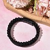 Natural Lava Rock & Glass Round Beaded Bracelets BJEW-G732-01A-3