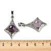 Natural Amethyst Pendants G-P517-03P-03-3