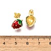 Brass Enamel Stud Earrings EJEW-G430-06B-G-5
