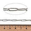 Tarnish Resistant 304 Stainless Steel Textured Paperclip Chains CHS-I009-01P-A-3