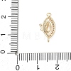 Butterfly Theme Brass Micro Pave Clear Cubic Zirconia Connector Charms CU-CBAFF5B-02A-G-3
