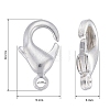 Silver Color Plated Brass Lobster Claw Clasps X-KK-901-S-NF-4