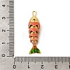 Brass Enamel Pendants KK-CJC0013-15G-02-3