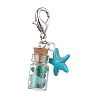 Gemstone Chips in Glass Bottle Pendant Decorations HJEW-JM01494-3