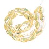 Electroplate Transparent Glass Beads Strands EGLA-N055-02C-2
