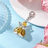 Angel Glass Beaded & Alloy Pendant Decorations HJEW-MZ00189-01-2