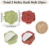 CRASPIRE 50Pcs 2 Styles Adhesive Wax Seal Stickers DIY-CP0010-26A-2