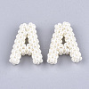 Handmade ABS Plastic Imitation Pearl Woven Beads FIND-T039-18-3