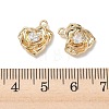 Valentine's Day Brass Micro Pave Cubic Zirconia Charms KK-P355-15G-01-3