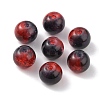 Two Tone Transparent Crackle Glass Beads GLAA-WH0038-15E-1